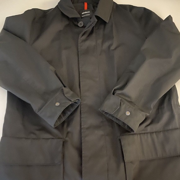 Strellson Men's Jacket Wooster Size‎ 50 Black Hidden Buttons Pockets Rain - Picture 8 of 16
